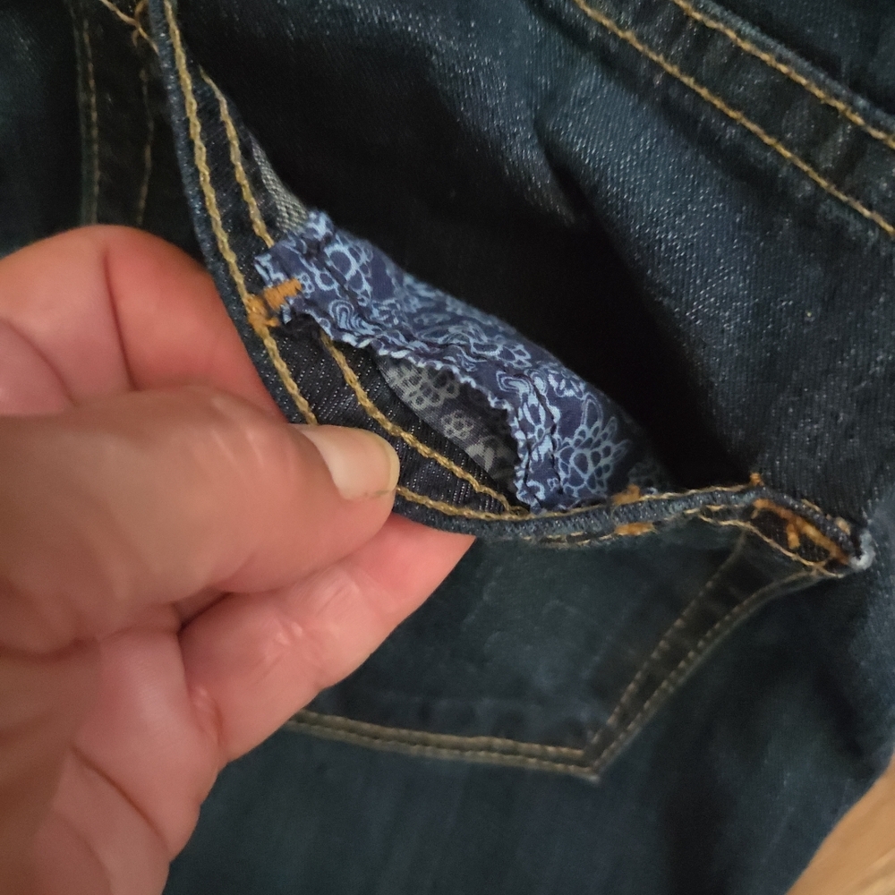 Paige Hollywood Hills Indigo Bell Bottom, Bootcut Size 28 - Picture 4 of 12